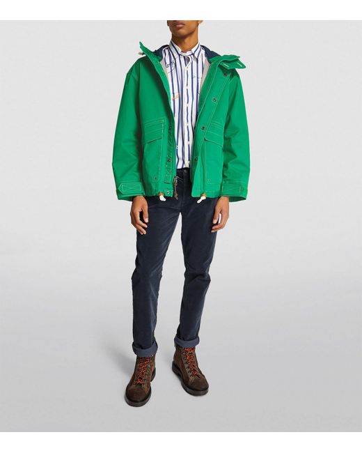 Polo Ralph Lauren Green Nylon Twill Hooded Jacket for men