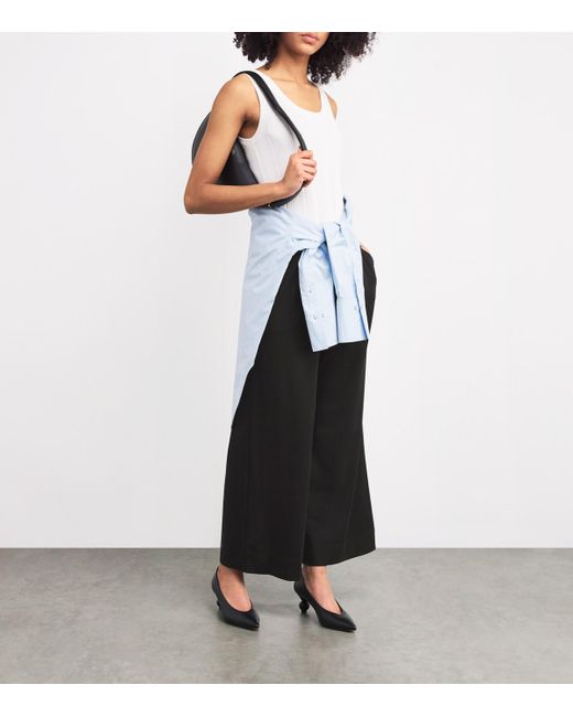 Weekend by Maxmara Black Drawstring Wide-Leg Trousers