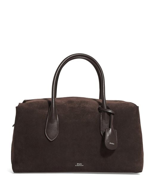 Polo Ralph Lauren Brown Suede Bellport Satchel Bag