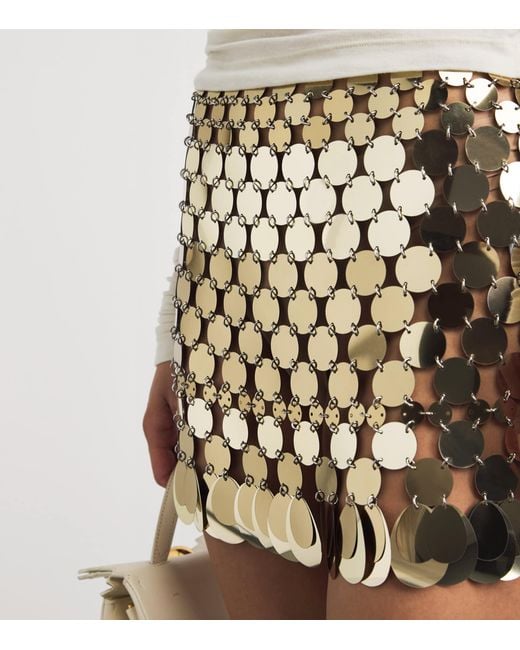Rabanne Metallic Chain-Link Mini Skirt