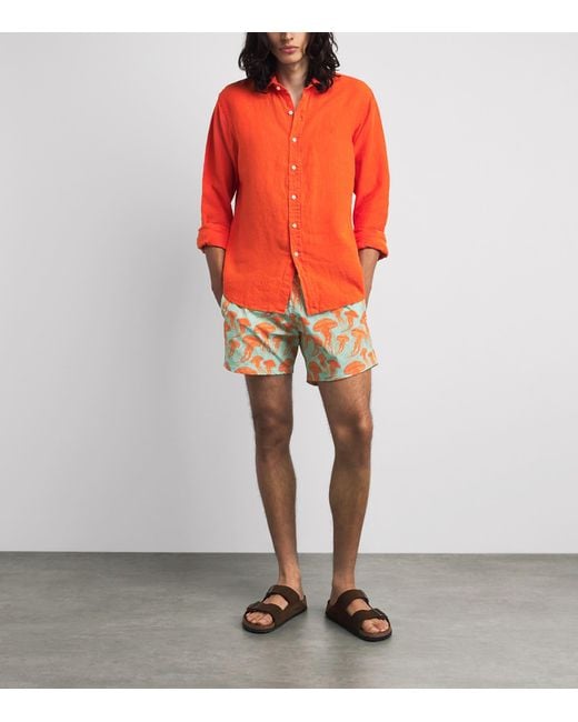 Vilebrequin Orange Jellyfish Dance Moorise Swim Shorts for men