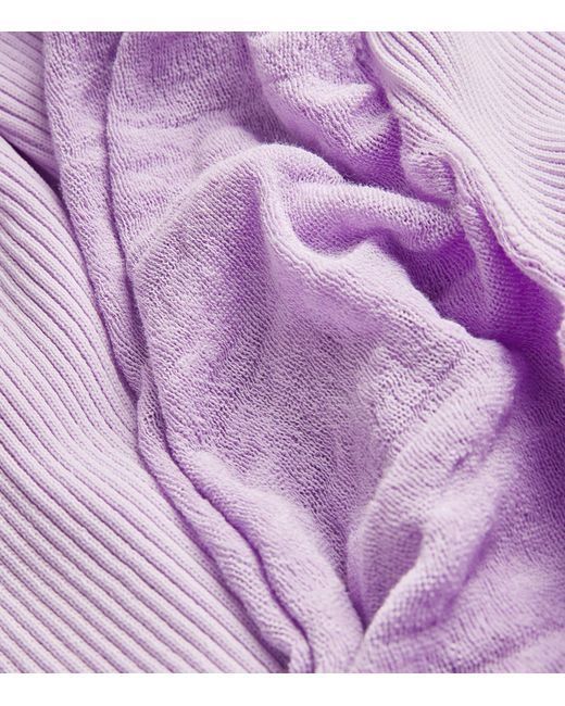 Issey Miyake Purple Rollneck Ambiguous Dress