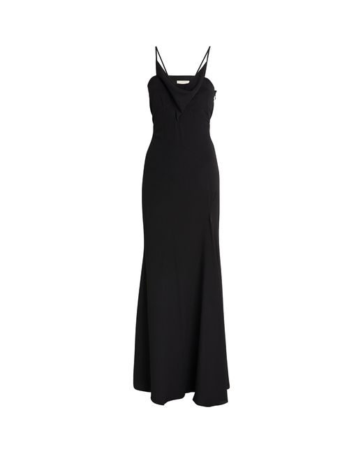 Isabel Marant Black Silk-blend Kapri Maxi Dress
