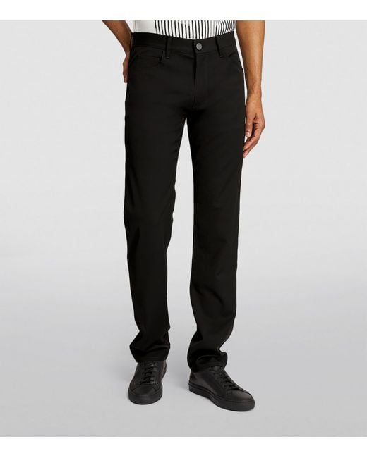 Giorgio Armani Black Stretch-Cotton Chinos for men