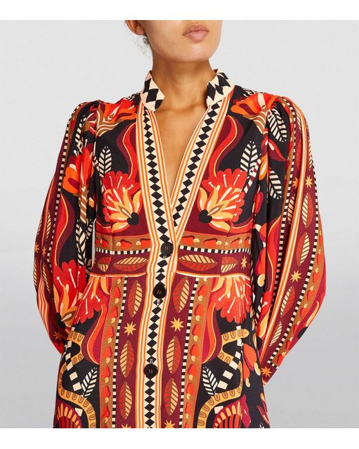 FARM Rio Women's Red Nature Beauty Scarf Maxi-dress | Lyst