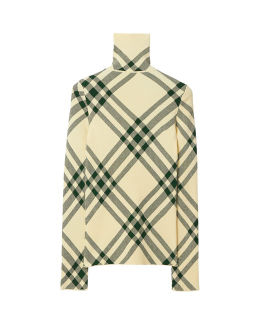 Burberry Green Check Rollneck Sweater