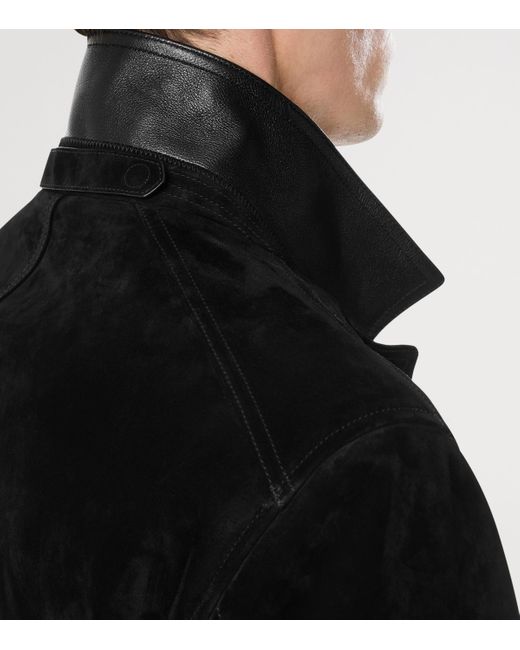 Tom Ford Black Suede Military Jacket for men