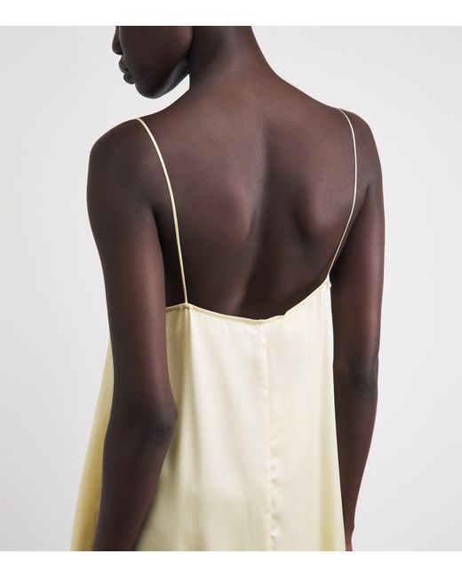Anine Bing White Silk-Blend Mae Maxi Dress