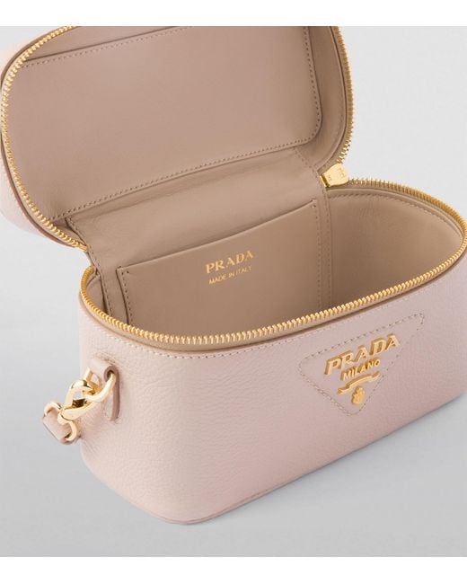 Prada Pink Leather Mini Vanity Bag