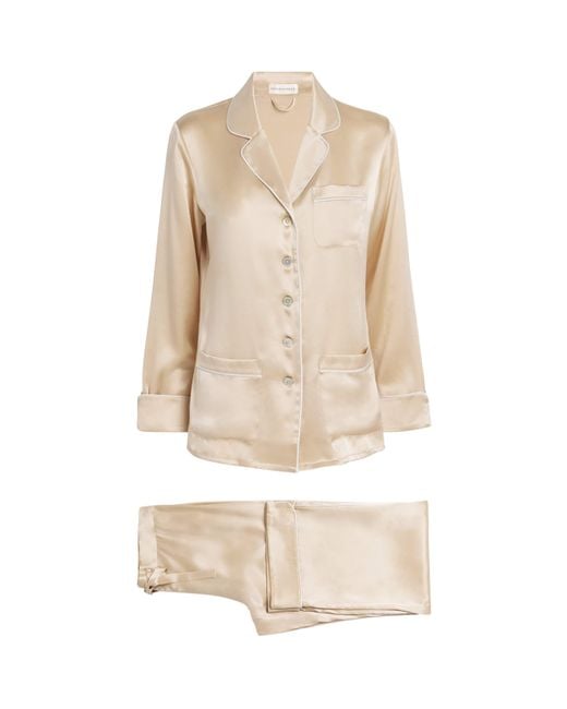 Olivia Von Halle Natural Silk Coco Pyjama Set