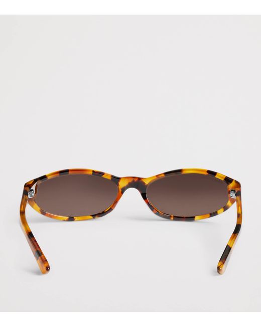 Balenciaga Brown Tortoiseshell Neo Round Sunglasses