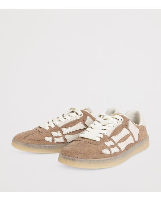 Amiri Natural Suede Pacific Bones Low-Top Sneakers for men