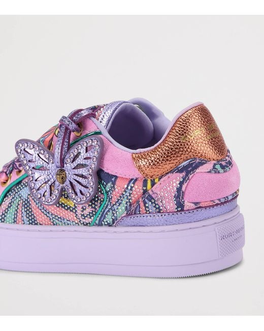 Kurt Geiger Purple Southbank Tag Sneakers