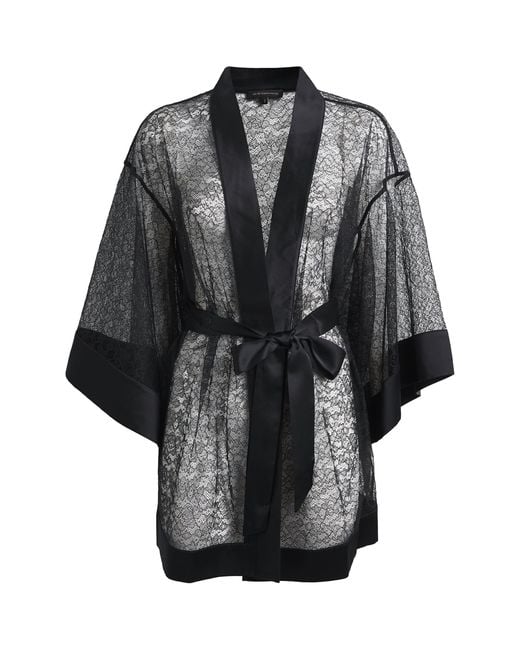 Kiki de Montparnasse Black Lace Petite Fleur Kimono