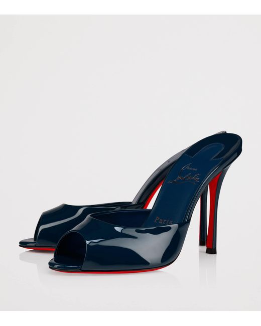 Christian Louboutin Blue Me Dolly Patent Leather Mules 100