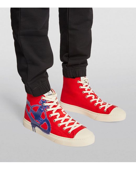 Vivienne Westwood Red Spray Orb High-top Trainers for men
