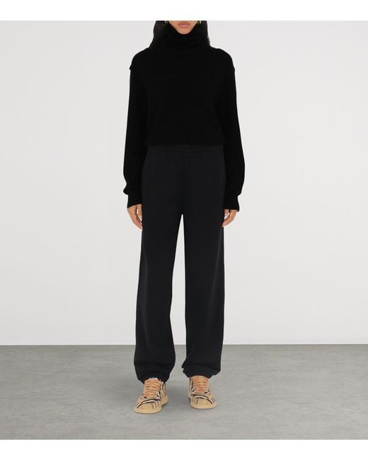 Burberry Black Check Label Sweatpants