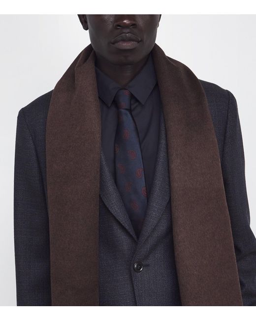 Giorgio Armani Blue Silk Paisley Jacquard Tie for men