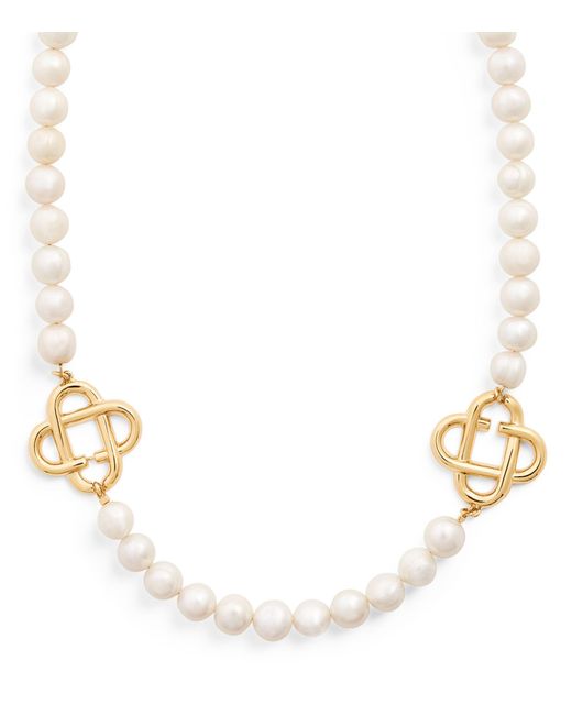 Casablancabrand Natural Faux-pearl Logo Bracelet for men