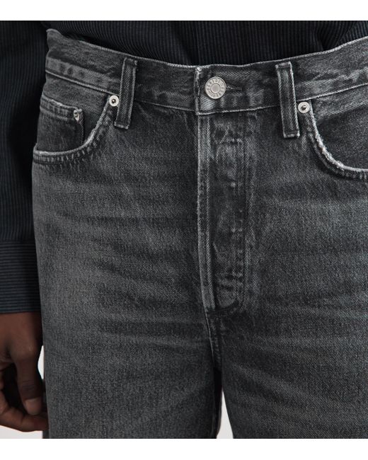 Agolde Gray Denim Anson Shorts for men