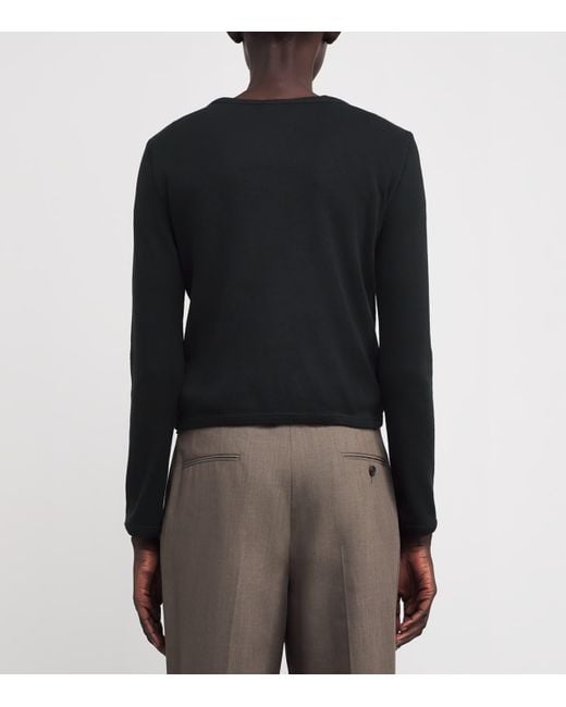 The Row Black Gretas Cotton Top
