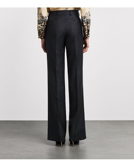 Etro Blue Wool Paisley Trousers
