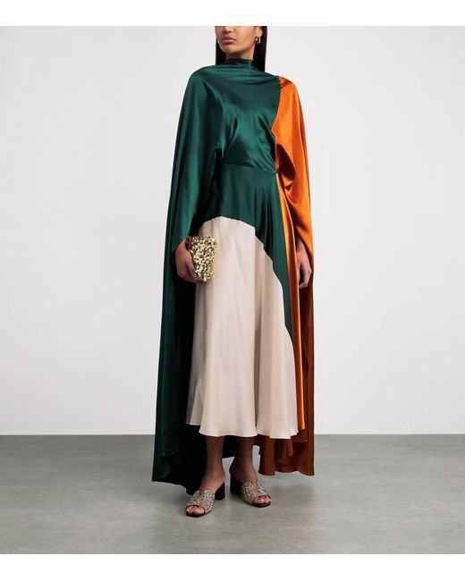 Roksanda Multicolor Silk Neolitsea Midi Dress