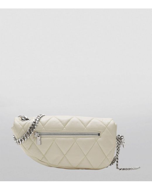Burberry White Quilted Shield Lock Bag