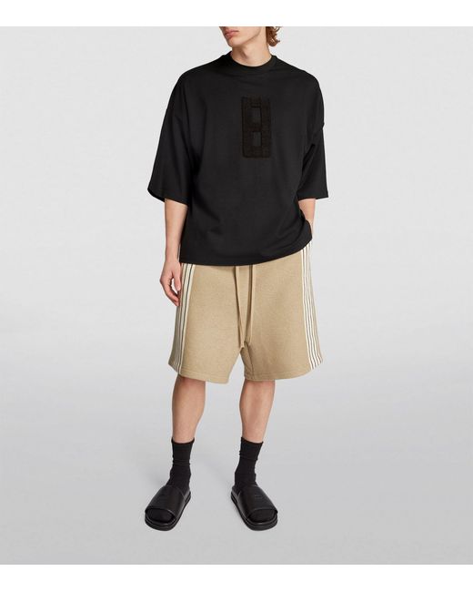 Fear Of God Black Embroidered Oversized Milano T-shirt for men