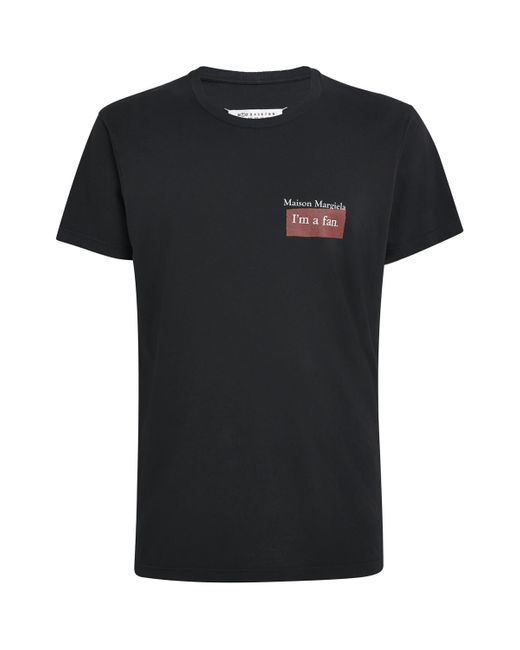 Maison Margiela Black Cotton Graphic T-Shirt for men