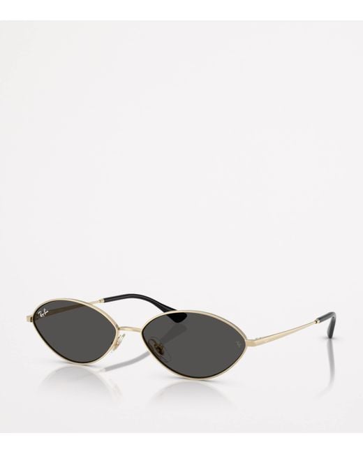 Ray-Ban Metallic Rb3757 Kai Bio-Based Oval Sunglasses