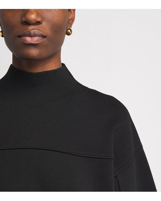 Joseph Black Milano-Knit Larrey Compact Sweater