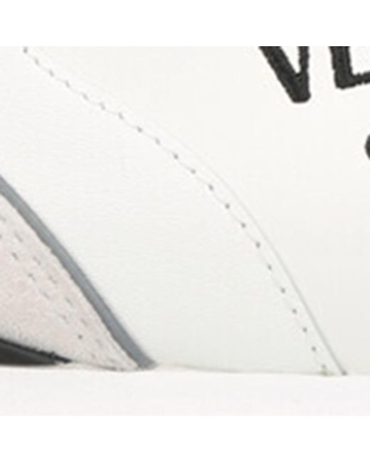 Versace White Leather Logo Sneakers for men