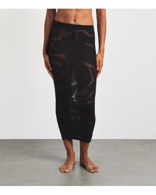 Wolford Black Rose Shadow Skirt