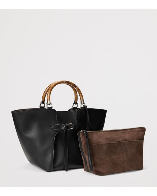 Ralph Lauren Black Leather Ralph Tote Bag