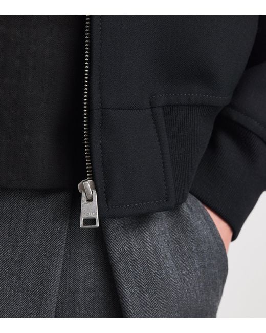 Sandro Blue Wool-Blend Bomber Jacket for men