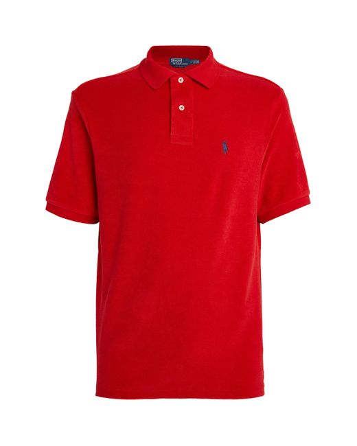 Polo Ralph Lauren Red Terry Towelling Polo Shirt for men