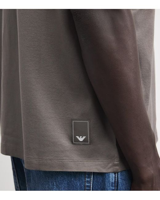 Emporio Armani Gray Eagle T-Shirt for men
