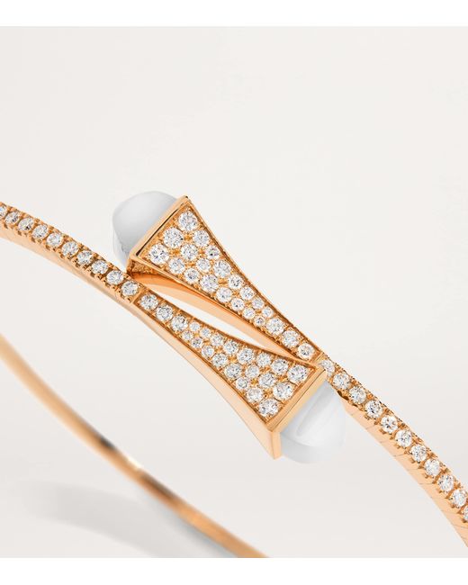 Marli New York White Diamond And Agate Cleo Slim Bracelet