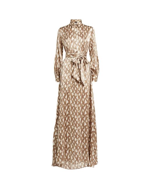 Kiton Natural Silk Belted Maxi Dress