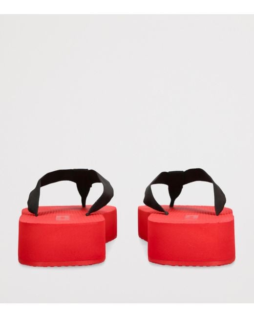 The Row Red Dune Platform Flip Flops