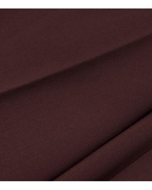 Maje Brown Wool-Blend Tailored Trousers