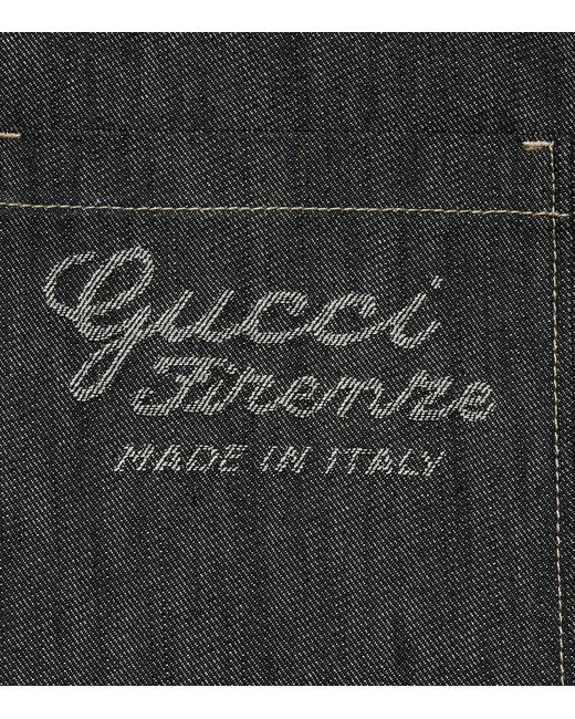 Gucci Black Firenze Denim Shirt