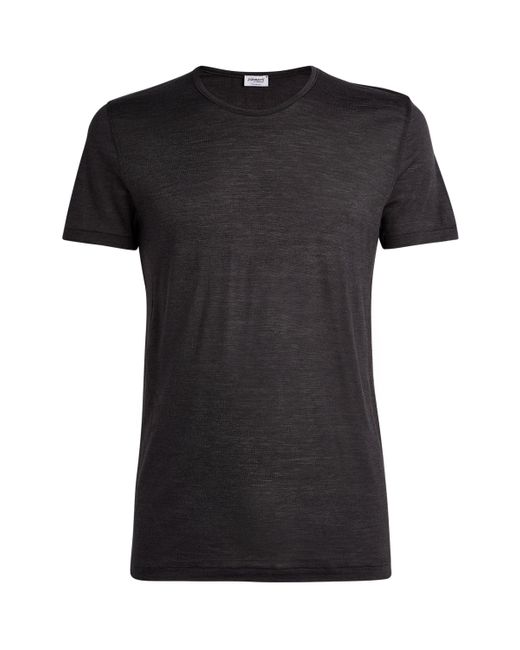 Zimmerli of Switzerland Black Thermal T-Shirt for men