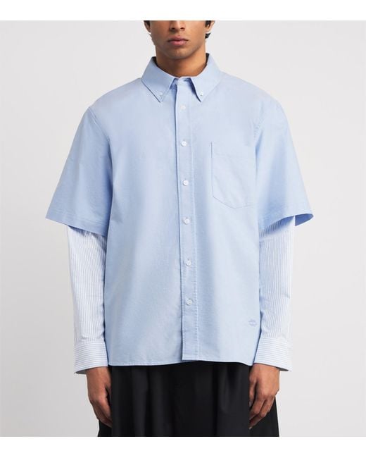 Jonathan Simkhai Blue Cotton Double-Sleeve Shirt for men