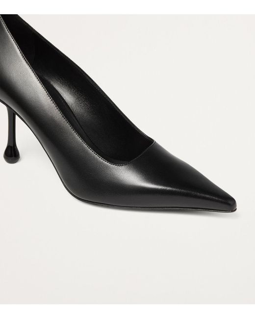 Jimmy Choo Black Ixia 80 Leather Pumps