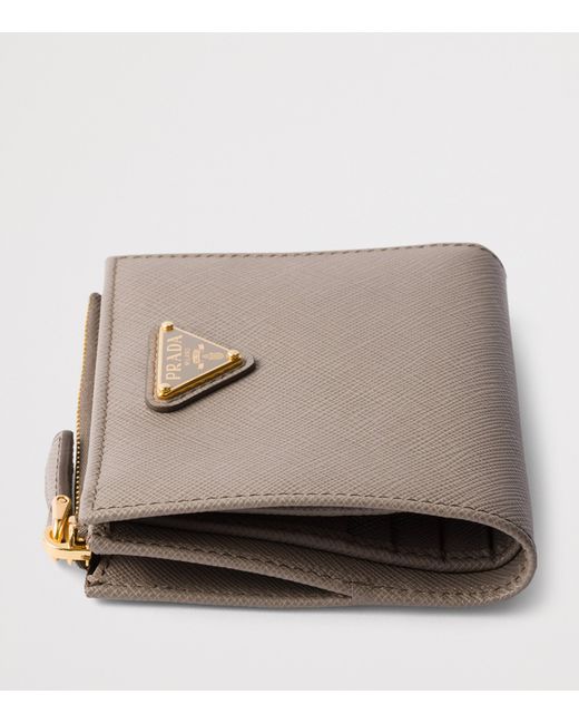 Prada Natural Small Saffiano Leather Wallet