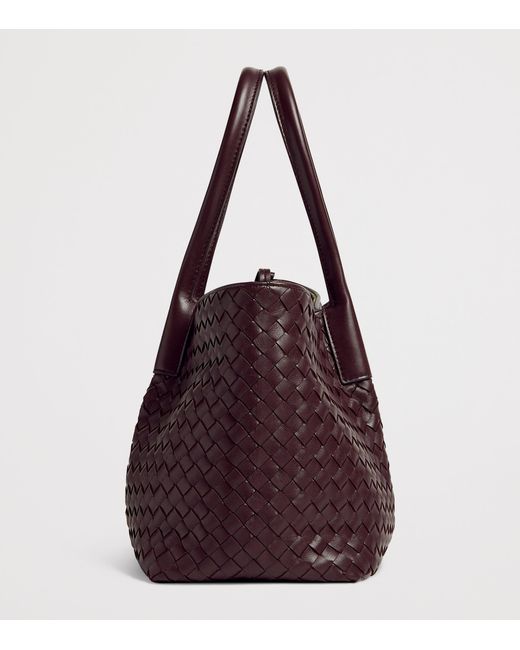 Bottega Veneta Purple Leather Reversible Pinacoteca Tote Bag