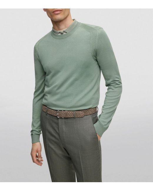 Boss Green Wool-Blend Sweater for men