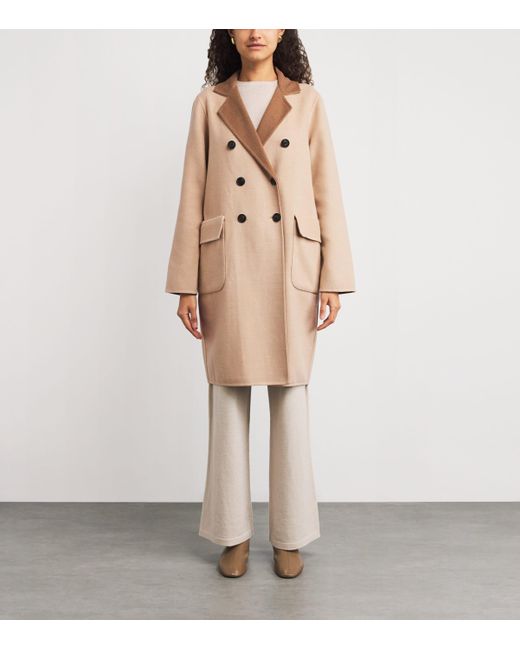 Eleventy Natural Wool Reversible Coat